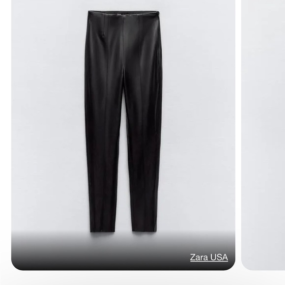 🎉Brand New With Tags🎉Zara High-Waisted Faux Leather Leggings - Picture 2 of 7